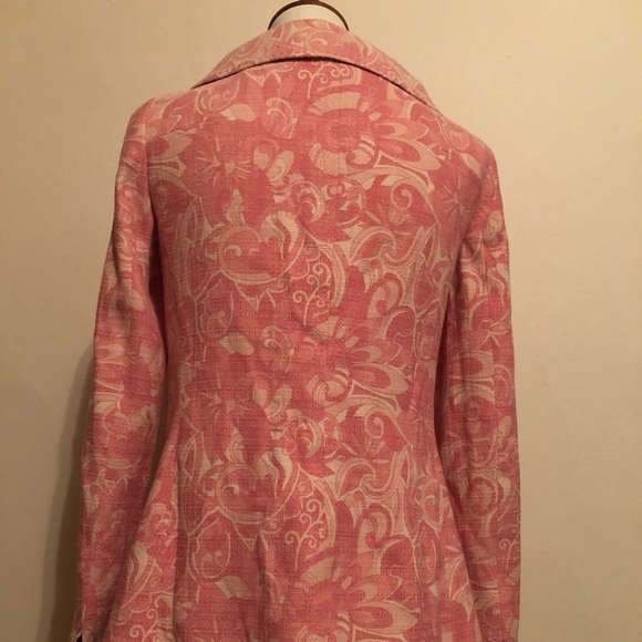 Elie Tahari Pink Printed Statement Jacket - Picture 9 of 15